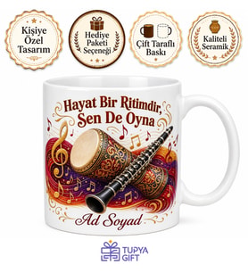 Trakya Roman Havası Dokuz Sekizlik Ritim Neşe Kupa Bardak Hediye