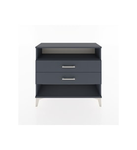 Arges Şifonyer Tek Raflı 2 Çekmeceli 88x30x80 Antrasit-Antrasit