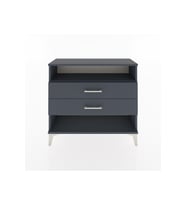 Arges Şifonyer Tek Raflı 2 Çekmeceli 88x30x80 Antrasit-Antrasit