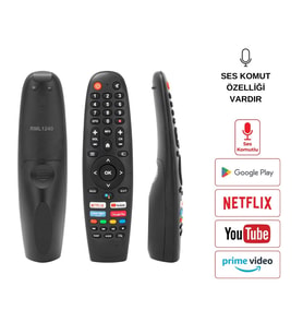 ONVO-PROFİLO-SABA NETFLIX-YOUTUBE-GOOGLE PLAY-PRIME VIDEO TUŞLU SES KOMUTLU LCD-LED TV KUMANDA