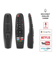 ONVO-PROFİLO-SABA NETFLIX-YOUTUBE-GOOGLE PLAY-PRIME VIDEO TUŞLU SES KOMUTLU LCD-LED TV KUMANDA