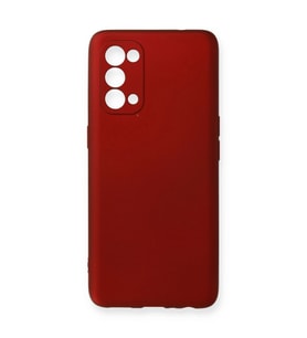 Oppo Reno 5 Pro Kılıf First Silikon - Bordo