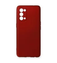 Oppo Reno 5 Pro Kılıf First Silikon - Bordo