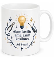 Elektrikçiye Hediyelik Kupa Bardak Elektrik Ustasına Özel Tasarım Hediye