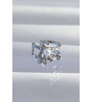 Pirinç Gümüş Renk İncili Ahtapot Earcuff Küpe 5886 - SSSSSS7381-6514