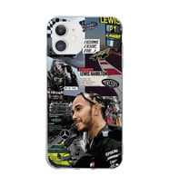 Iphone 11 Uyumlu Lewis Hamilton Kolaj Tasarımlı Şeffaf Telefon Kılıfı