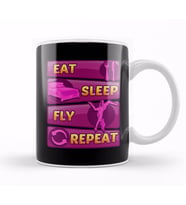 Eat Sleep Fly Repeat Aerial Yoga Silks Kupa Bardak Porselen