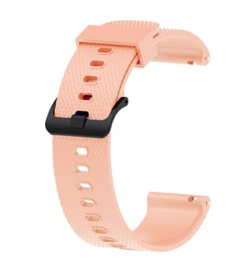 Galaxy Watch Active 2 44mm KRD-46 Suya Dayanıklı Tırtıklı Desen Silikon Kordon Pembe Açık