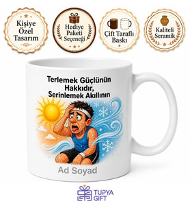 Çok Terleyen Erkeklere Buz Gibi Serinleten Yaz Rüzgarı Kupa Bardak Hediye