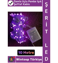 #LedIşık Dekoratif Ev Ofis Parti Yılbaşı Vitrin Oda Süsleme 100 Ledli Damla Uçlu 10 Metre Şerit Led