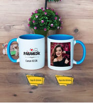 Paramedik Kupa Bardak Mavi Fotoğraflı Paramedikler Günü Tıp Bayramı Hediyesi