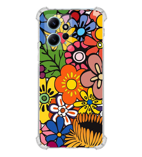 PrintiFy Xiaomi Redmi Note 12 4G Uyumlu Retro Color 2 Baskılı Şeffaf Köşe Korumalı Antişok Kılıf
