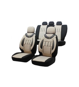 Peugeot 3008 Oto Koltuk Kılıfı Bej - Siyah (Karışık)
