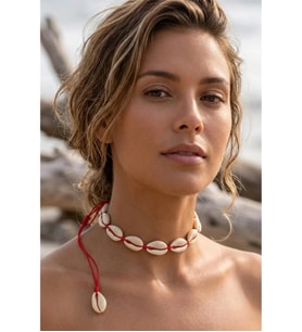 DENİZ KABUĞU MİDYE CHOKER TASMA KOLYE