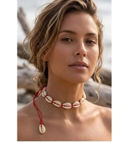 DENİZ KABUĞU MİDYE CHOKER TASMA KOLYE
