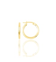 Gümüş altın yaldızlı 3 mm kalınlığında 25 mm halka küpe SGTL12290GOLD