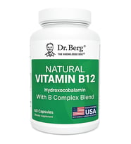 Dr.Berg Natural Vitamin B12 Hydroxocobalamin with B Complex 60 Kapsül