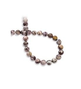 Milk Jasper Taşı Küre Kesim Parlak 10mm Doğal Taş Dizi [AA]