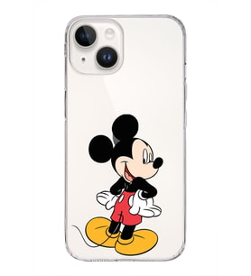 Apple iPhone 14 Plus Uyumlu Kapak Mickey Mouse Tasarımlı Şeffaf Silikon Kılıf