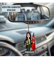 Kişiye Özel Avukat Karikatür Ayna Süsü – Hukukçulara Özel Araç İçi Hediyelik