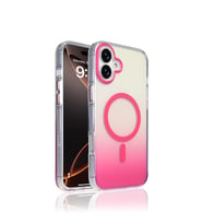 Apple iPhone 16 Plus Uyumlu Kılıf M-safe Şarj Özellikli Transparan Renk Geçişli Zore Toros Kapak (Rose)