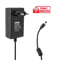 Weko 12 Volt 3.2 Amper 38 Watt Plastik Kasa Priz Tipi Adaptör (5.5x2.5 Uçlu) (Siyah)