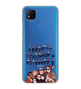 Redmi 9C / Redmi 10A Uyumlu Stranger Things Desenli Şeffaf Telefon Kılıfı