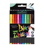 Faber-Castell Black Edition Fırça Uç Keçeli Kalem 10lu 5062116451