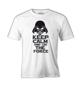 Star Wars - Use the Force Beyaz Erkek Tshirt