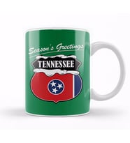 Seasons Greetings Tennessee Christmas Kupa Bardak Porselen