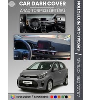 KIA PICANTO (2017-2023) Torpido Örtüsü Panel Koruma Torpido Koruma Tam Uyum Çatlamayı Önler Kaymaz