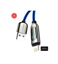12w Lightning To Usb Dijital Ekranlı Uyumlu  Hızlı Şarj Kablosu 1.2m ( Türkiye Garantili)