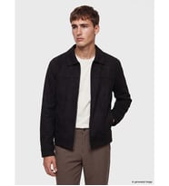 LCW Vision Siyah Loose Fit Süet Görünümlü Erkek Ceket