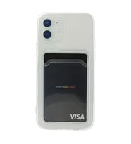 Apple iPhone 12 Kılıf Kart Şeffaf Silikon - Şeffaf