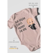 İlk dişim çıktı hedef 32 diş Kısa Kollu Bebek Body