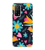 PrintiFy Xiaomi Mi 10T Pro ile Uyumlu 1mm Slim Fit Retro Colors 1 Baskılı Şeffaf  Kılıf