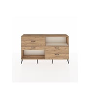 Arges Konsol Tek Raflı 4 Çekmeceli  176x30x99 Çam-Aytaşı/Çam