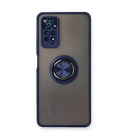 Xiaomi Redmi Note 11 Pro Kılıf Montreal Yüzüklü Silikon Kapak - Lacivert