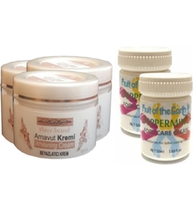Hintohu Three Brand 100ML Arnavut Aklıkkremi 3AD+FOOT Carecream 50ML Ayakbakımkremi Naneferahlığıve