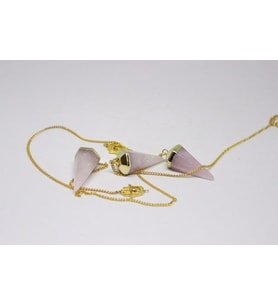 Pembe Kuvars Taşı Pandül Royal Quality Metal Kaplama