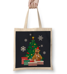 Fozzie Bear Around The Christmas Tree Muppets Bez Çanta Uzun Saplı