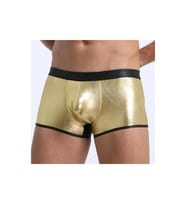 Fantezi Deri Görünümlü  Altın Erkek Boxer