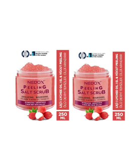 NEDOX 2 ADET Liçi (LYCHEE OİL) Besleyici, Arındırıcı Ve Nemlendirici El & Vücut Peelingi 250 ml