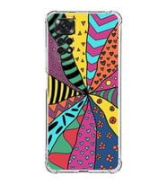 PrintiFy Redmi Note 11 Uyumlu Retro Color 4 Baskılı Şeffaf Köşe Korumalı Antişok Kılıf