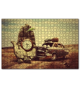 Cakapuzzle Sürreal Kompozisyon Puzzle Yapboz MDF (Ahşap) (120 Parça)