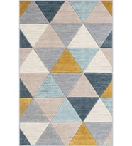 Eliana Home Baskılı, Yıkanabilir Kaymaz Taban Salon Halısı LNA1048 100x150 cm (Sarı)