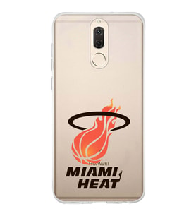 Huawei Mate 10 Lite Uyumlu Kapak Miami Heat Tasarımlı Şeffaf Silikon Kılıf