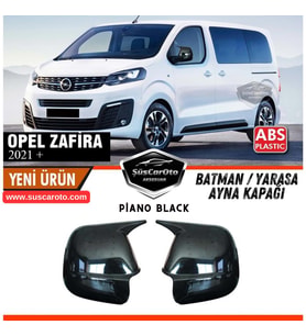 Opel Zafira 2021 Sonrası Uyumlu Batman Yarasa Ayna Kapağı Piano Black ABS Plastik Sağ Sol Takım