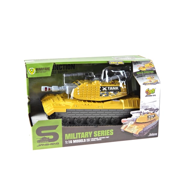 1:16 Ölçek Oyuncak Tank Süper Tank Işıklı Sesli Sürtmeli 30 Cm