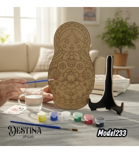 Destina Ahşap Mandala Boyama Seti- Ahşap Boyama - Model 233